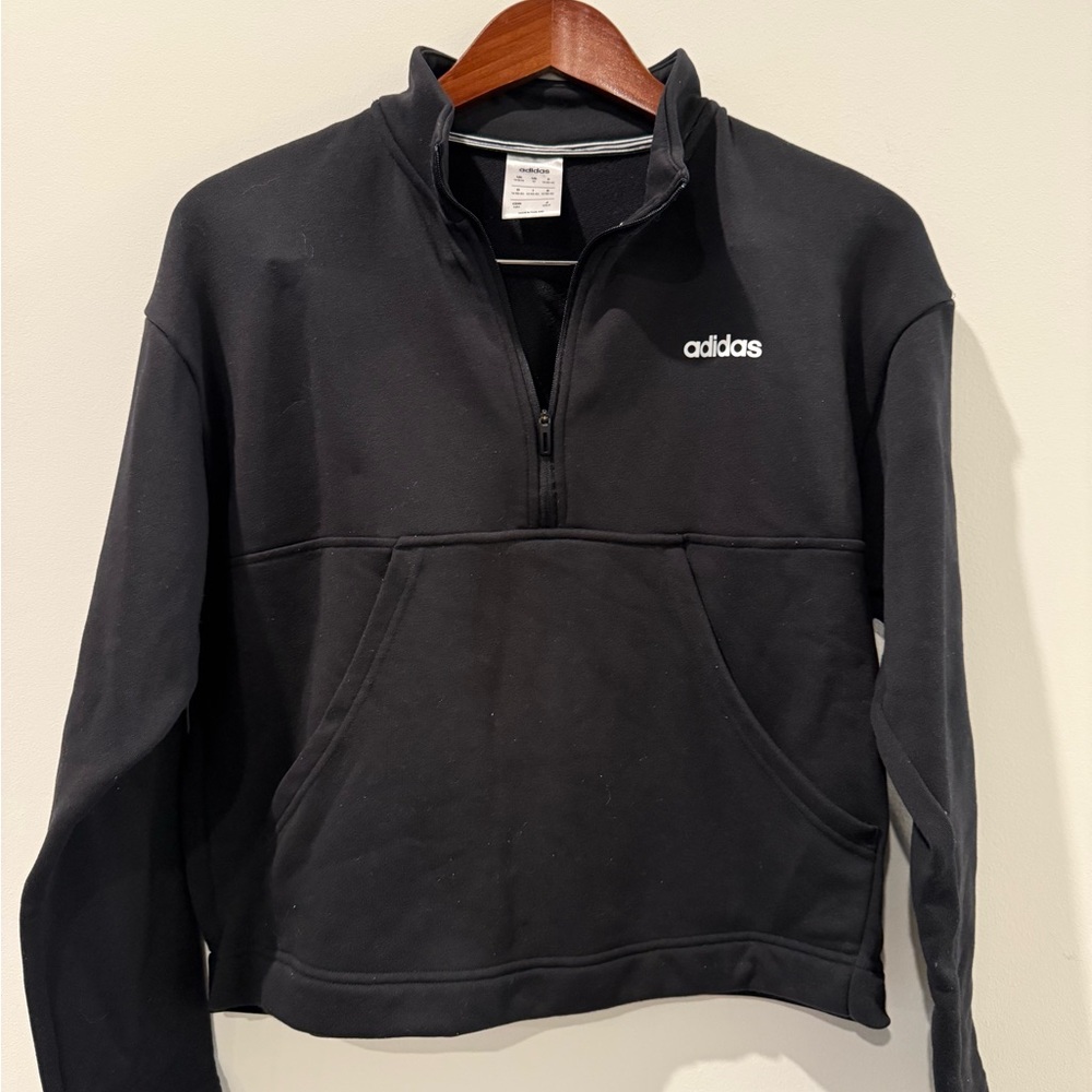 Adidas Black Half-Zip Sweatshirt